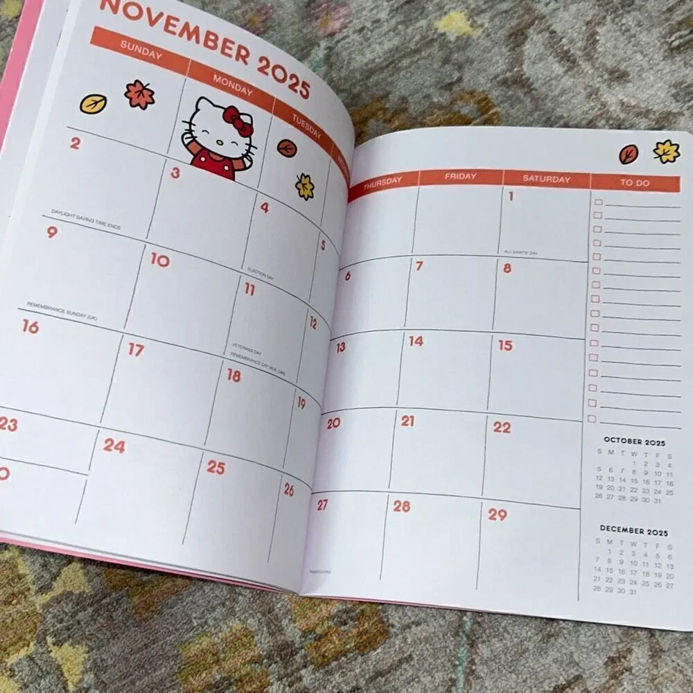 Hello kitty note book and 2025 monthly planner bundle.